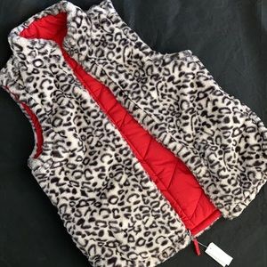 Red/Leopard Reversible vest